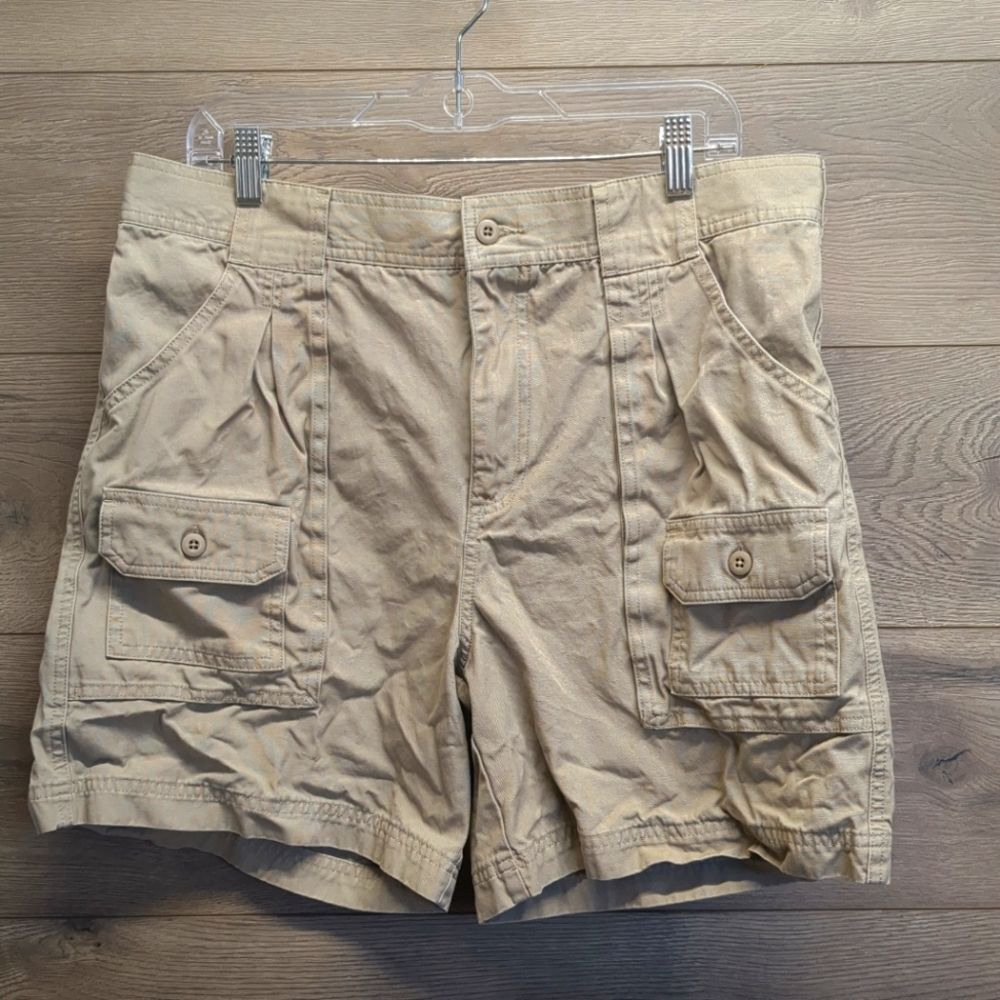 Cabelas Khaki Hiking Shorts Mens Size 34